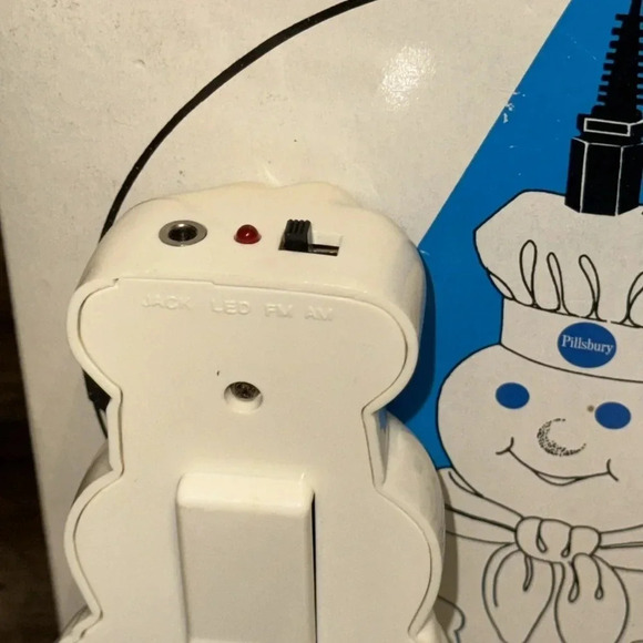 VTG 1985 The Pillsbury Co. Poppin’ Fresh Walkin’ AM/FM Radio w/headphones & box - Picture 10 of 16